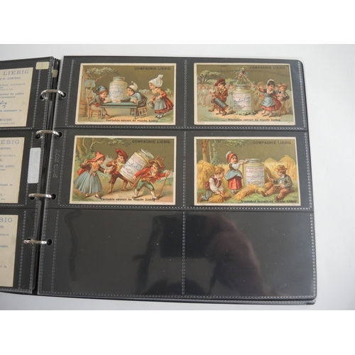 228 - Album containing twenty two sets of Liebig collectors cards including menu cards