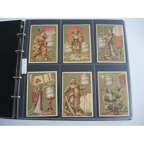 228 - Album containing twenty two sets of Liebig collectors cards including menu cards