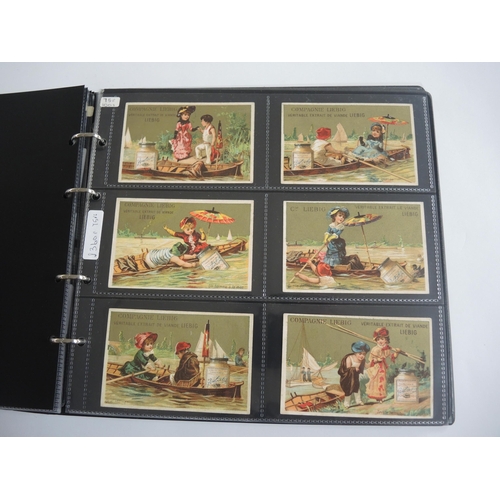 228 - Album containing twenty two sets of Liebig collectors cards including menu cards