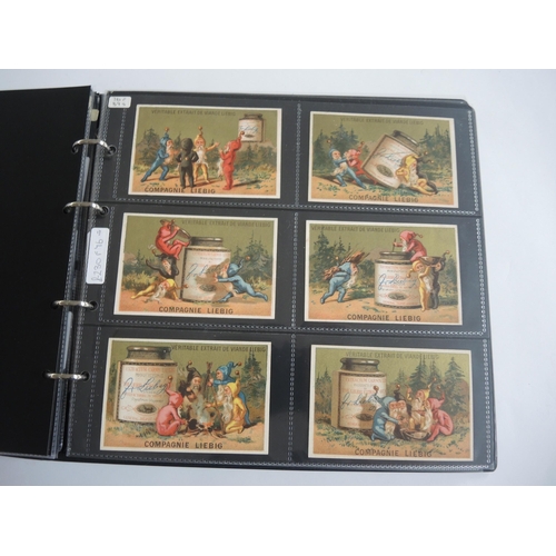 228 - Album containing twenty two sets of Liebig collectors cards including menu cards