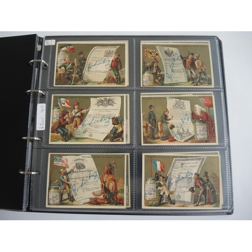 228 - Album containing twenty two sets of Liebig collectors cards including menu cards