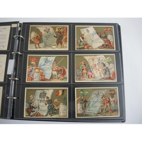 228 - Album containing twenty two sets of Liebig collectors cards including menu cards