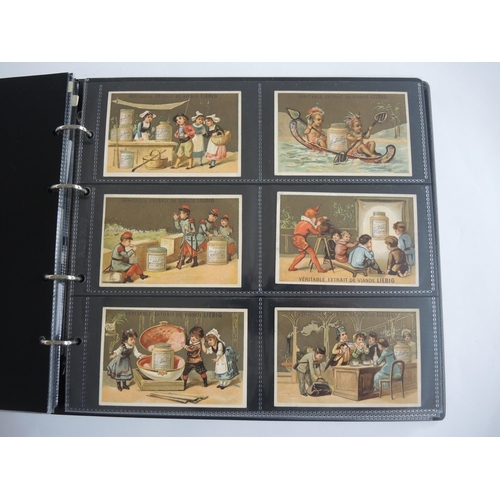 228 - Album containing twenty two sets of Liebig collectors cards including menu cards