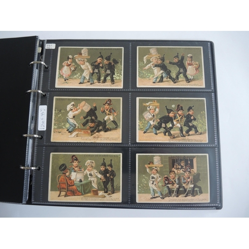 228 - Album containing twenty two sets of Liebig collectors cards including menu cards