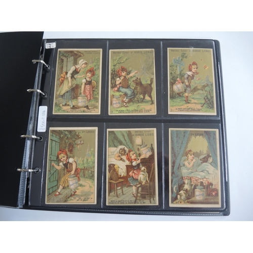 228 - Album containing twenty two sets of Liebig collectors cards including menu cards