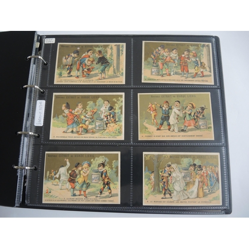 228 - Album containing twenty two sets of Liebig collectors cards including menu cards