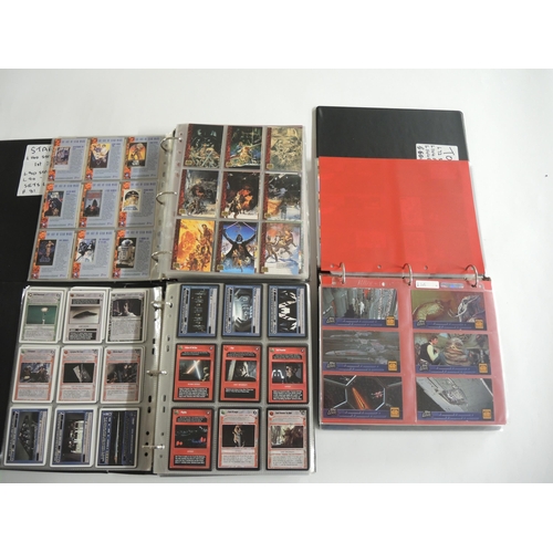 233 - Group of five albums containing Topps Star Wars trading cards including various sets