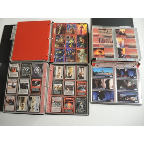 233 - Group of five albums containing Topps Star Wars trading cards including various sets