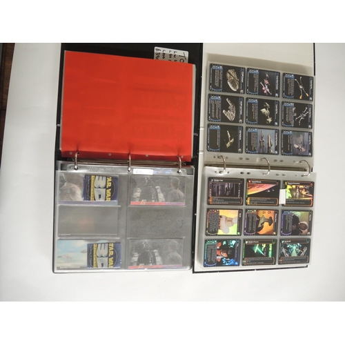 233 - Group of five albums containing Topps Star Wars trading cards including various sets