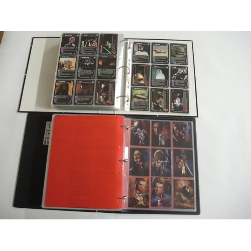 233 - Group of five albums containing Topps Star Wars trading cards including various sets