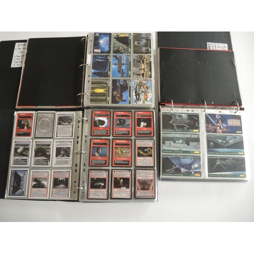 233 - Group of five albums containing Topps Star Wars trading cards including various sets