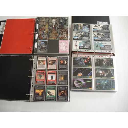 233 - Group of five albums containing Topps Star Wars trading cards including various sets