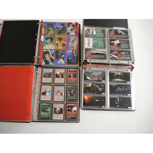 233 - Group of five albums containing Topps Star Wars trading cards including various sets