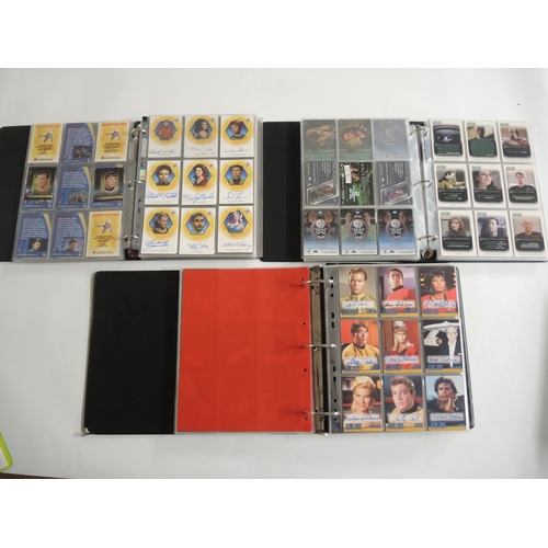 235 - Group of five albums containing Sky Box Star Trek trading cards including autograph series with Will... 