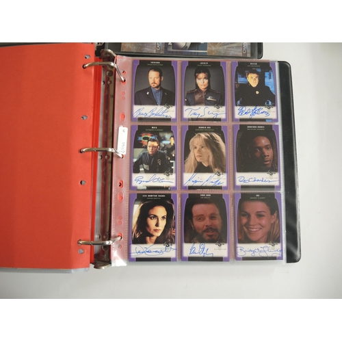 235 - Group of five albums containing Sky Box Star Trek trading cards including autograph series with Will... 