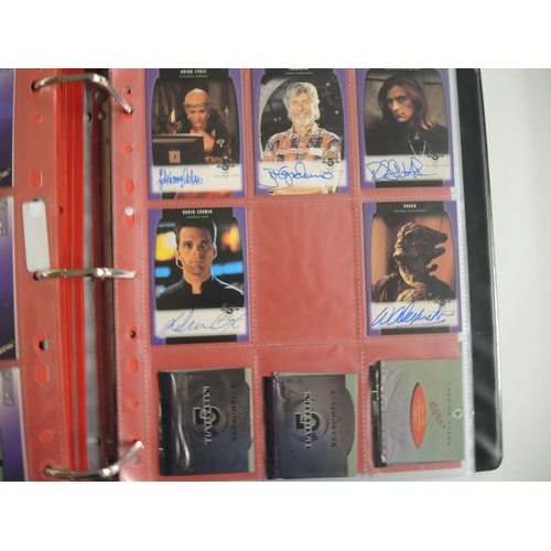 235 - Group of five albums containing Sky Box Star Trek trading cards including autograph series with Will... 