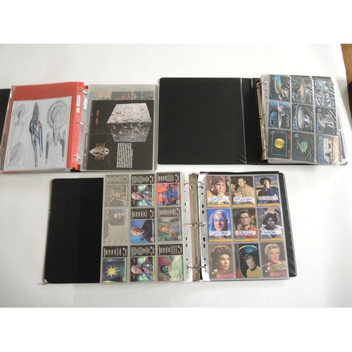 235 - Group of five albums containing Sky Box Star Trek trading cards including autograph series with Will... 