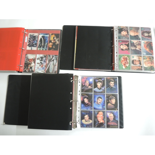 235 - Group of five albums containing Sky Box Star Trek trading cards including autograph series with Will... 