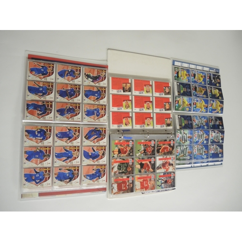 236 - Group of five albums containing Panini Football Adrenalin XL trading cards including Euro 2020, Russ... 