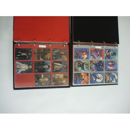 241 - Four albums containing Fleer trading cards including Batman, Marvel, Casper etc.