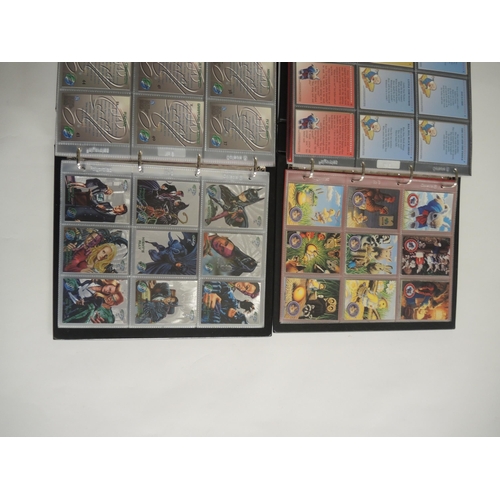 241 - Four albums containing Fleer trading cards including Batman, Marvel, Casper etc.