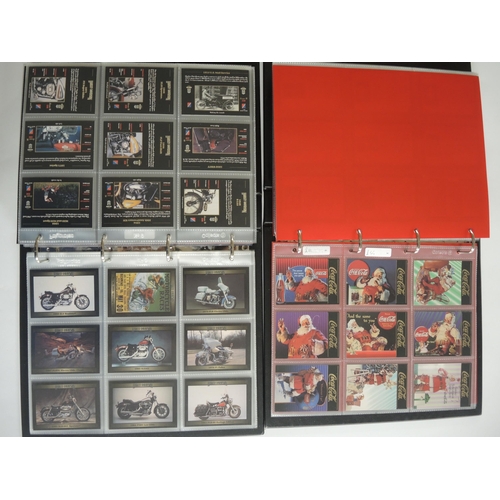 242 - Four albums containing Collect A trading cards including Coca Cola, Harley Davidson, Snargate, Power... 