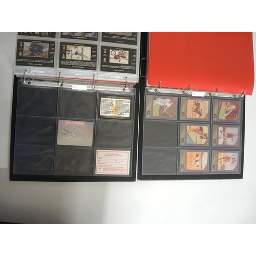 242 - Four albums containing Collect A trading cards including Coca Cola, Harley Davidson, Snargate, Power... 