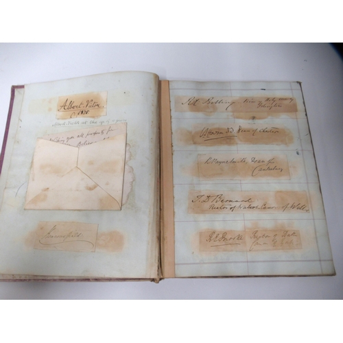 266 - 19th Century album of autographs containing signatures of bishops, archbishops and lords