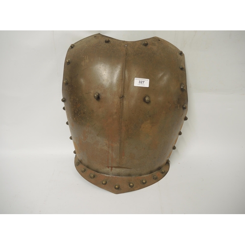 327 - Victorian steel copy of a French armour breast plate