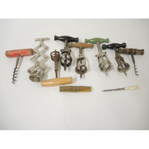 340 - Collection of various corkscrews, mainly 20th Century