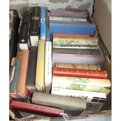 353 - Two boxes containing a quantity of miscellaneous books including Folio Society etc.