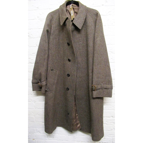 36 - Aquascutum of London at Harrods, gentleman's Argyle wool trench coat, together with an Aquascutum of... 