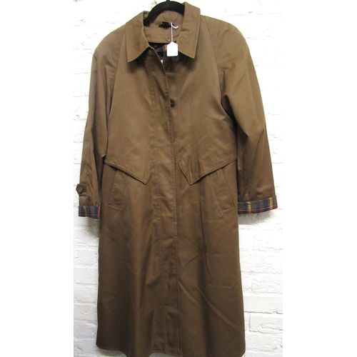 41 - Gentleman's suede jacket, size 44, ladies sheepskin coat (no size label) and a Dannimac trench coat,... 