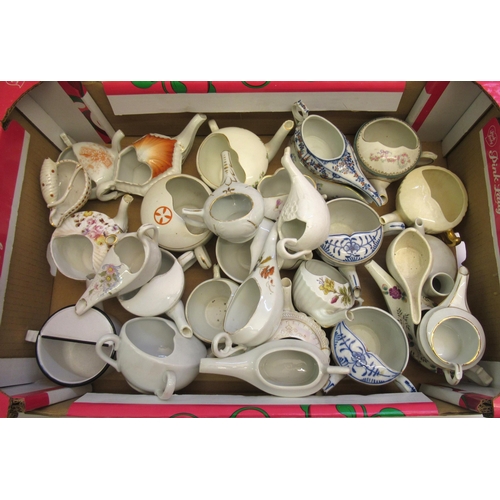 411 - Box containing a large quantity of 19th and 20th Century feeding cups