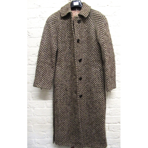 42 - Aquascutum of London at Harrods, ladies wool coat with matching scarf (no size label), together with... 