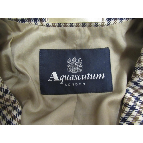 42 - Aquascutum of London at Harrods, ladies wool coat with matching scarf (no size label), together with... 