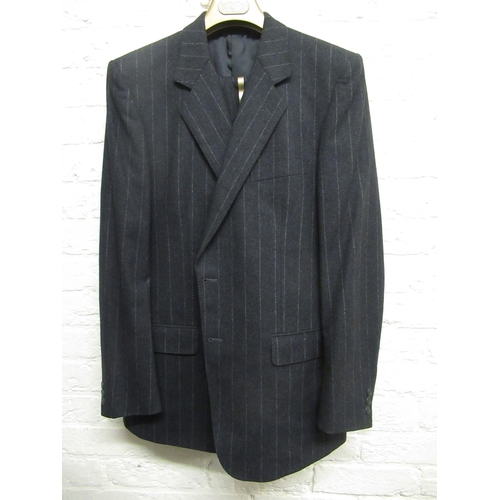 43 - Three various gentleman's pin striped suits made for Harrods and a Moss Bros morning suit