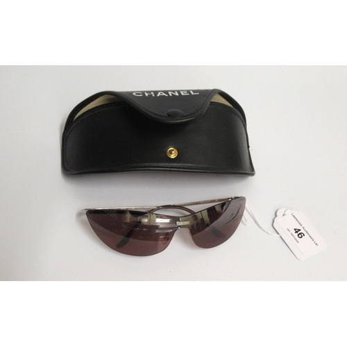 46 - Pair of Chanel sunglasses in a fitted case