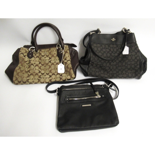 50 - Two Coach handbags, together with a Dana Buchman shoulder bag