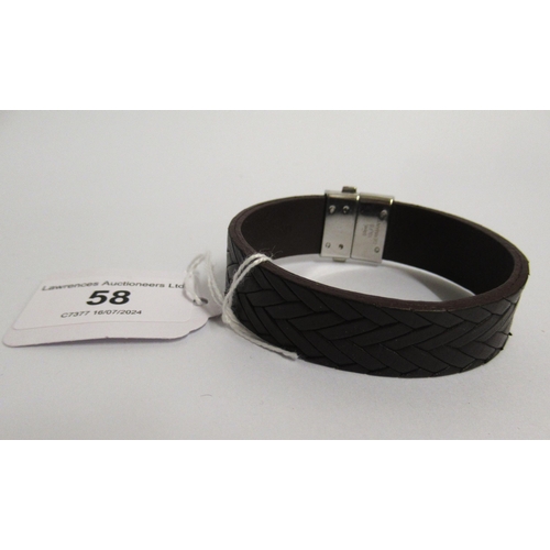 58 - Montblanc, gentleman's leather bracelet