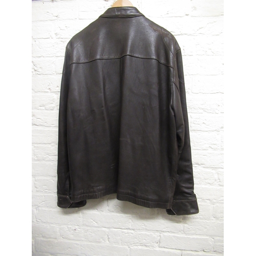 60 - Calvin Klein, gentleman's leather jacket, size L