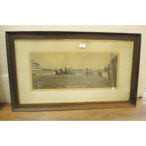 67 - Framed photograph ' The Derby - 1913 ' by J. Woodland Fullwood, sports photographer, Norwood, London... 