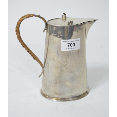 703 - Early 20th Century Chester silver hot water pot, 11oz t