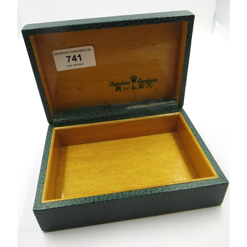 741 - Green Rolex wristwatch box