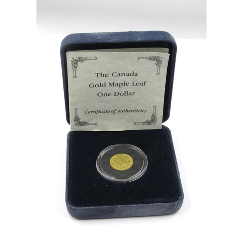 864 - Gold proof Elizabeth II Canadian one dollar coin