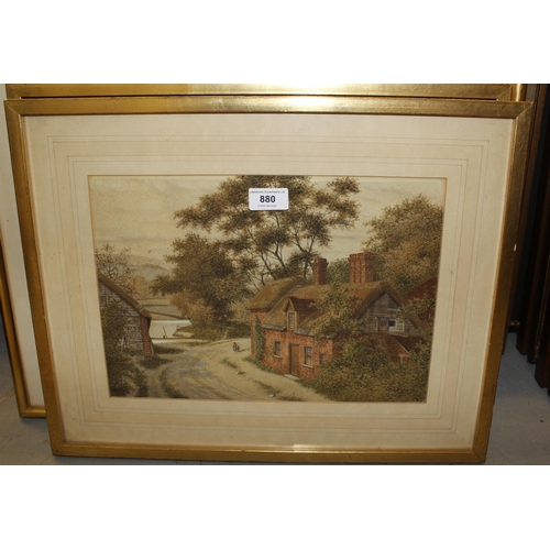 880 - James Lawson Stewart, pair of gilt framed watercolours, views of a lock on the old Fleet canal, Hamp... 