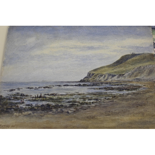 915 - Collection of fourteen various unframed watercolours, landscapes including West Country landscape si... 