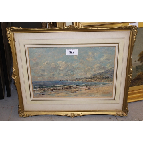 932 - 20th Century oil on canvas board, coastal scene, unsigned, 19 x 29cm, together with an oil on board,... 