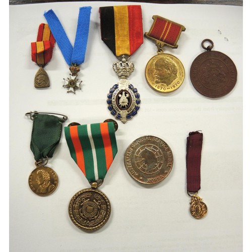 161 - Three Bengal Assam medals, together with a quantity of other Continental badges, medals and a large ... 