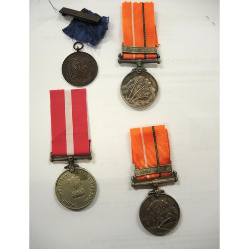 161 - Three Bengal Assam medals, together with a quantity of other Continental badges, medals and a large ... 